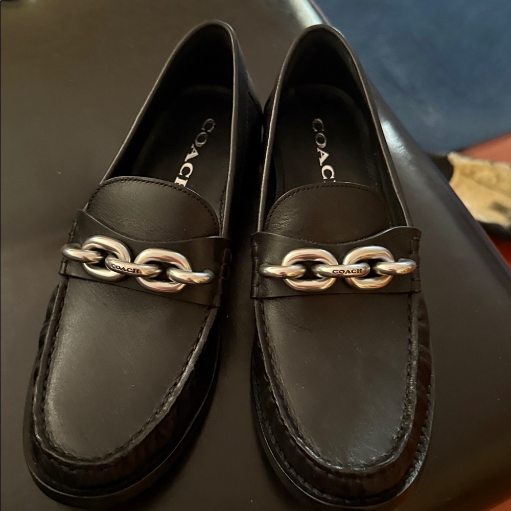 Coach Black Loafers with Silver Accent, Brand New, no Box, size 7 - Picture 6 of 6